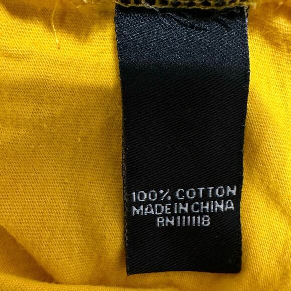 Undefeated Yellow and Black Color Block Crew Neck Pirate 21 T-shirt, Siz… - Picture 4 of 8